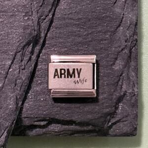 Army Wife Italian Charm Bracelet Link